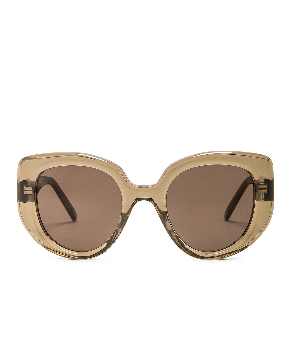 Image 1 of Loewe Round Sunglasses in Milky Khaki
