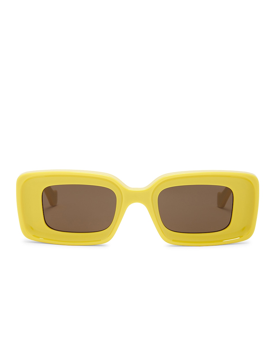 Image 1 of Loewe Rectangular Sunglasses in Yellow