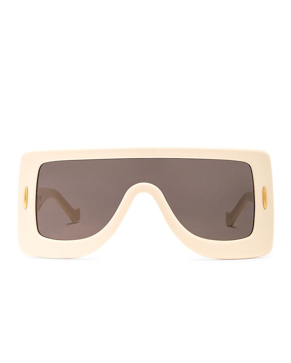 Image 1 of Loewe Square Sunglasses in Shiny Ivory