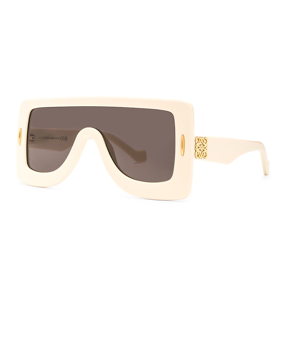 Image 2 of Loewe Square Sunglasses in Shiny Ivory