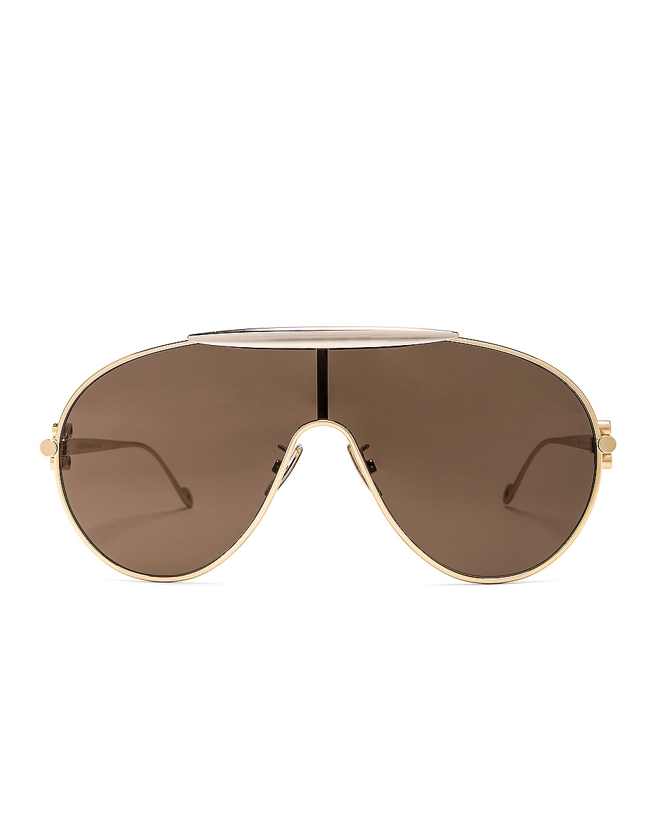Image 1 of Loewe Aviator Sunglasses in Shiny CL Gold