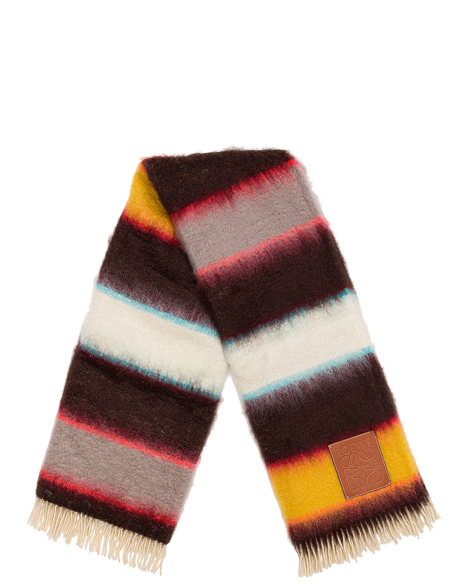 LOEWE MOHAIR STRIPES BLANKET,LOEW-WA20