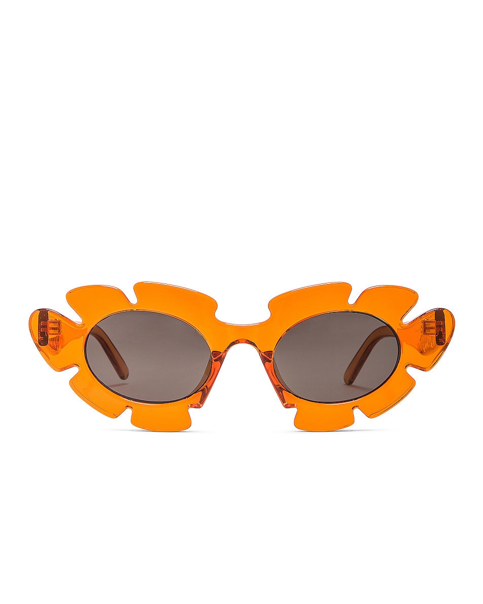 Image 1 of Loewe Paula's Ibiza Flower Sunglasses in Shiny Transparent Orange