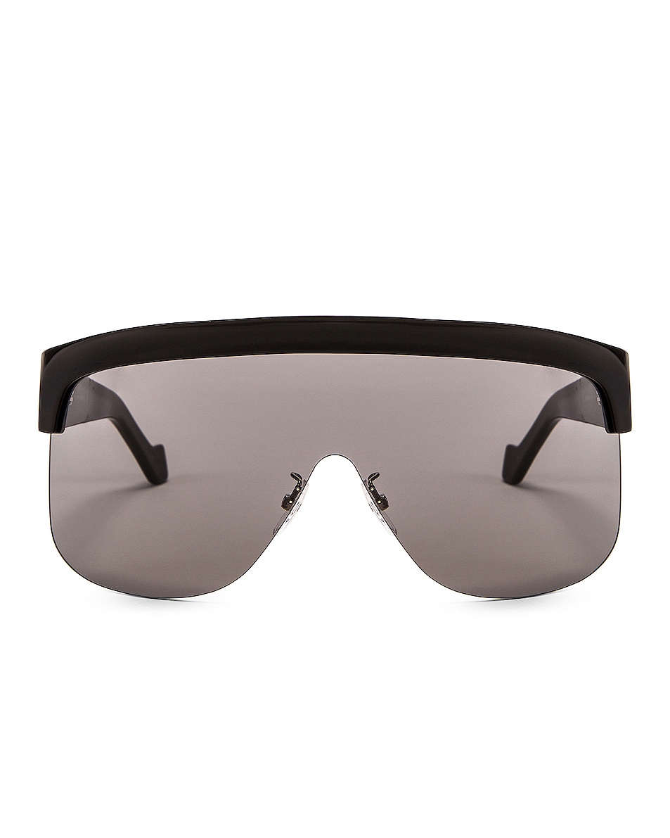 Image 1 of Loewe Shield Sunglasses in Smoke & Shiny Black