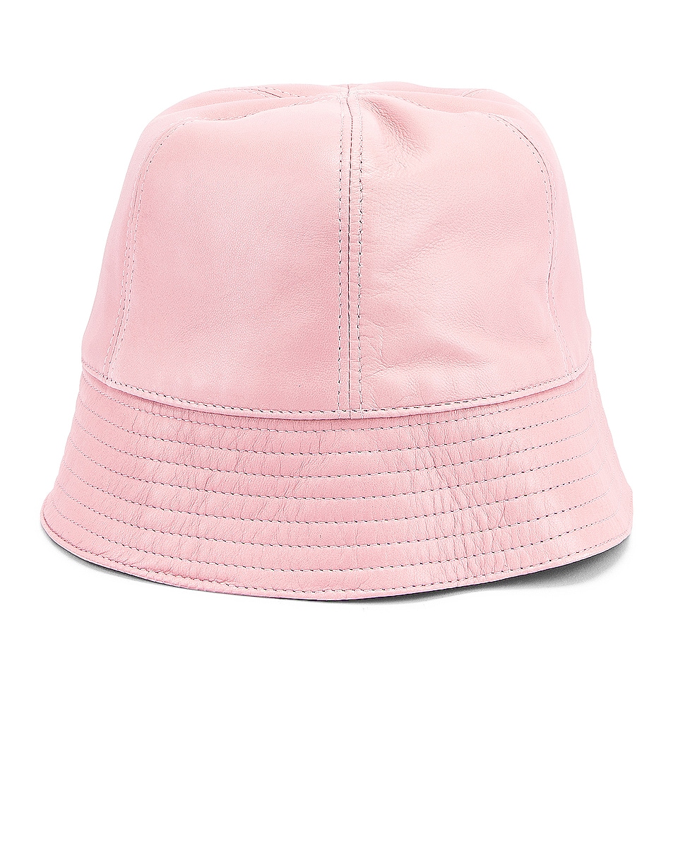 Image 1 of Loewe Leather Bucket Hat in Icy Pink