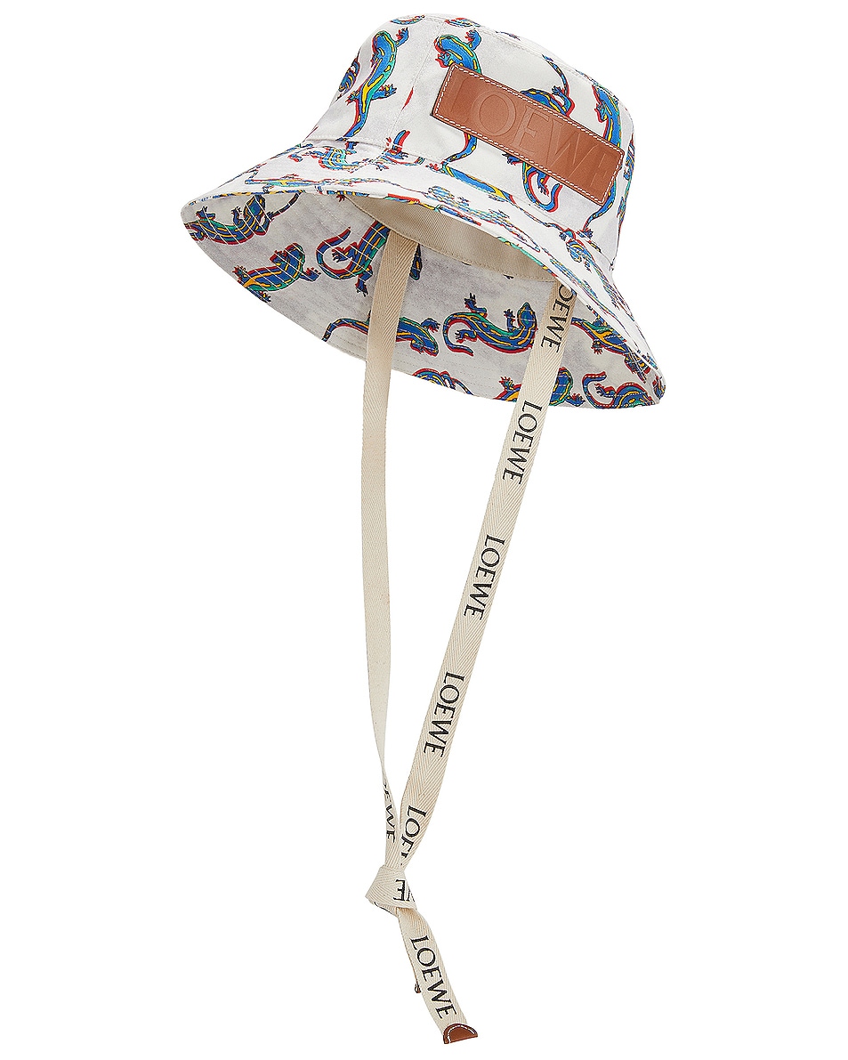 Image 1 of Loewe Paula's Ibiza Lizard Hat in Off White
