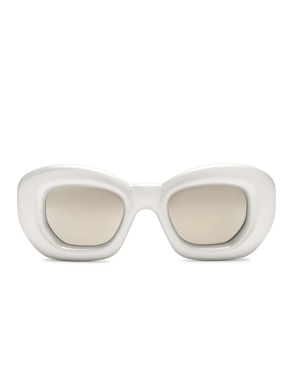 Image 1 of Loewe Inflated Sunglasses in Grey & Smoke Mirror