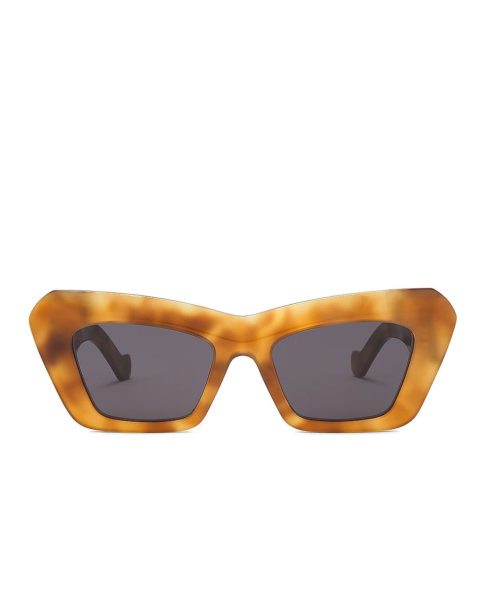 Image 1 of Loewe Anagram Cat Eye Sunglasses in Blonde Havana & Smoke