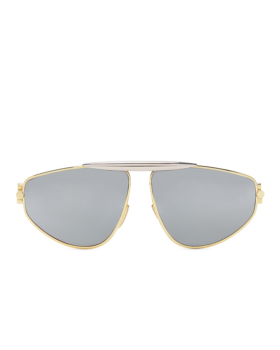 Image 1 of Loewe Metal Sunglasses in Shiny Endura Gold & Smoke Mirror