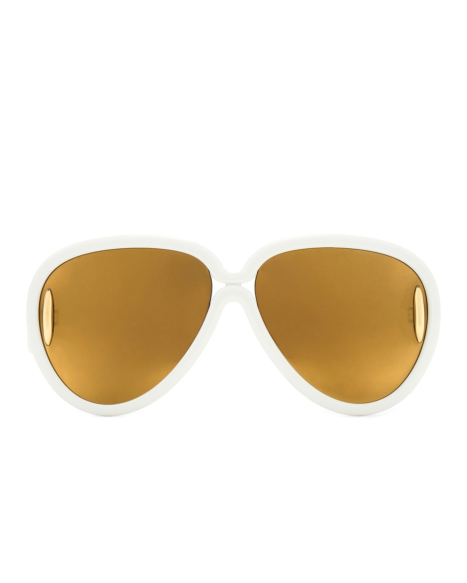Image 1 of Loewe Paula's Ibiza Sunglasses in Ivory & Brown Mirror