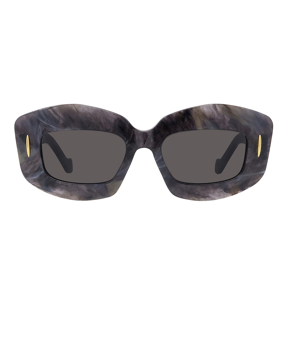 Image 1 of Loewe Anagram Sunglasses in Black Horn & Smoke