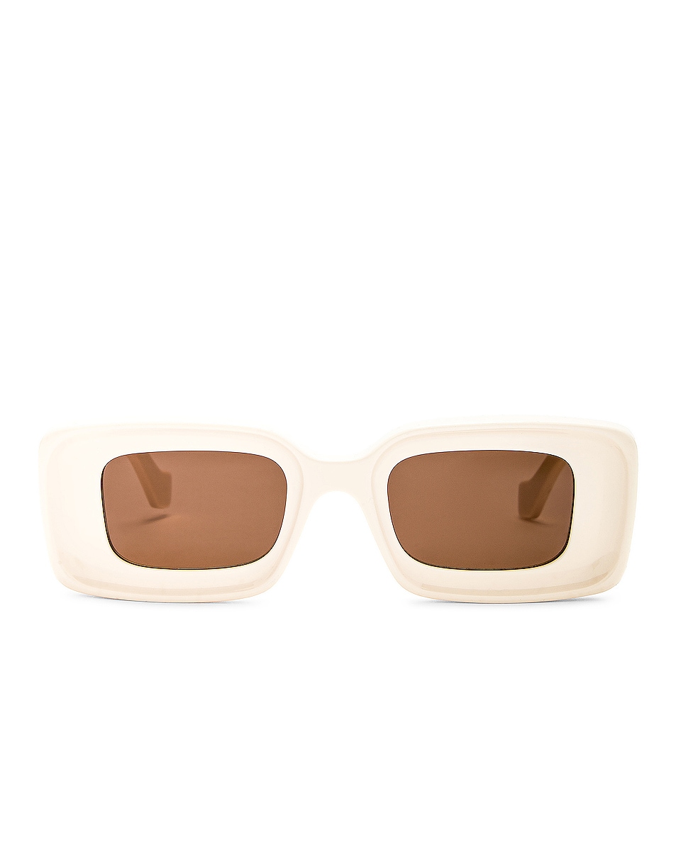 Image 1 of Loewe Anagram Sunglasses in Ivory & Brown