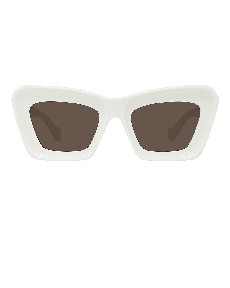 Image 1 of Loewe Anagram Sunglasses in Ivory & Brown