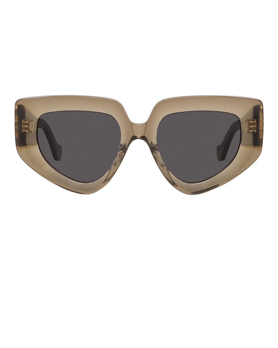 Image 1 of Loewe Anagram Sunglasses in Shiny Opaline Khaki & Smoke