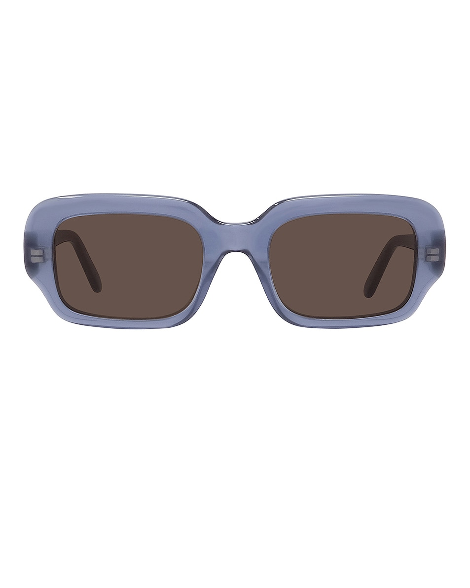 Image 1 of Loewe Slim Sunglasses in Shiny Light Blue & Brown