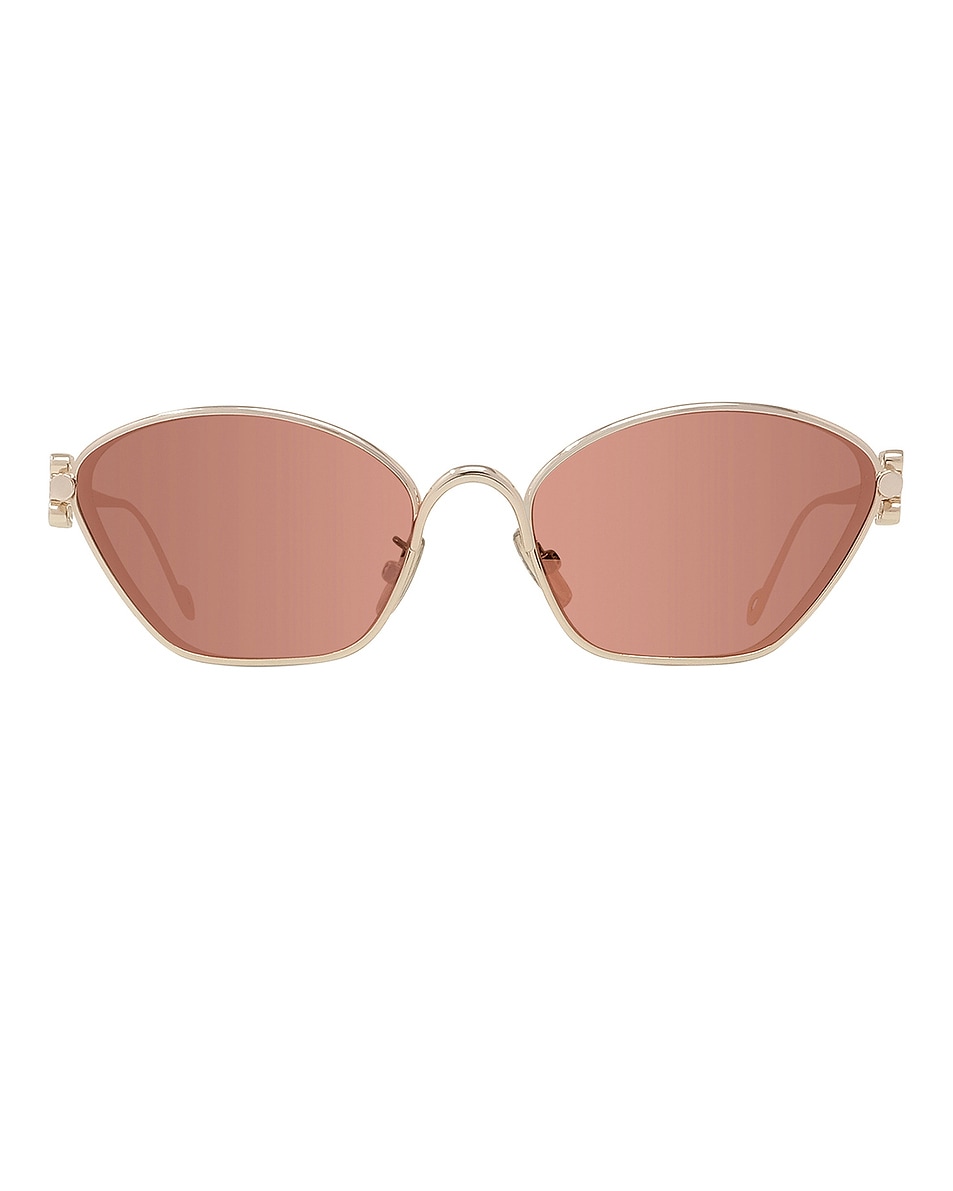 Image 1 of Loewe Anagram Sunglasses in Shiny Rose Gold