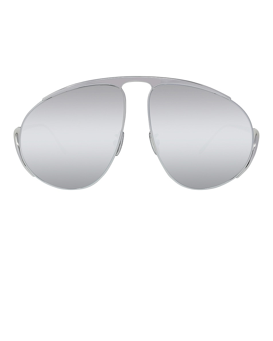 Image 1 of Loewe Aviator Sunglasses in Shiny Palladium & Smoke Mirror
