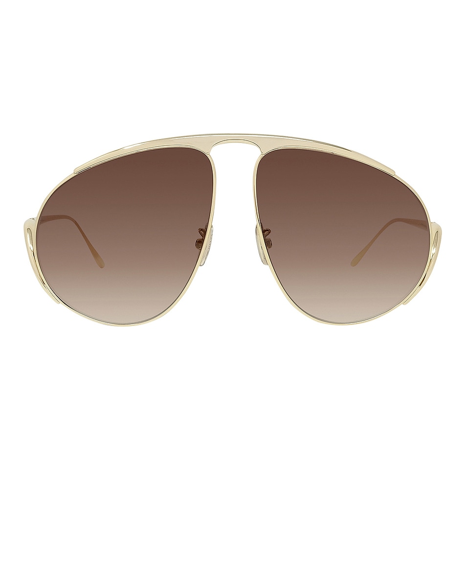 Image 1 of Loewe Aviator Sunglasses in Shiny Endura Gold & Gradient Brown