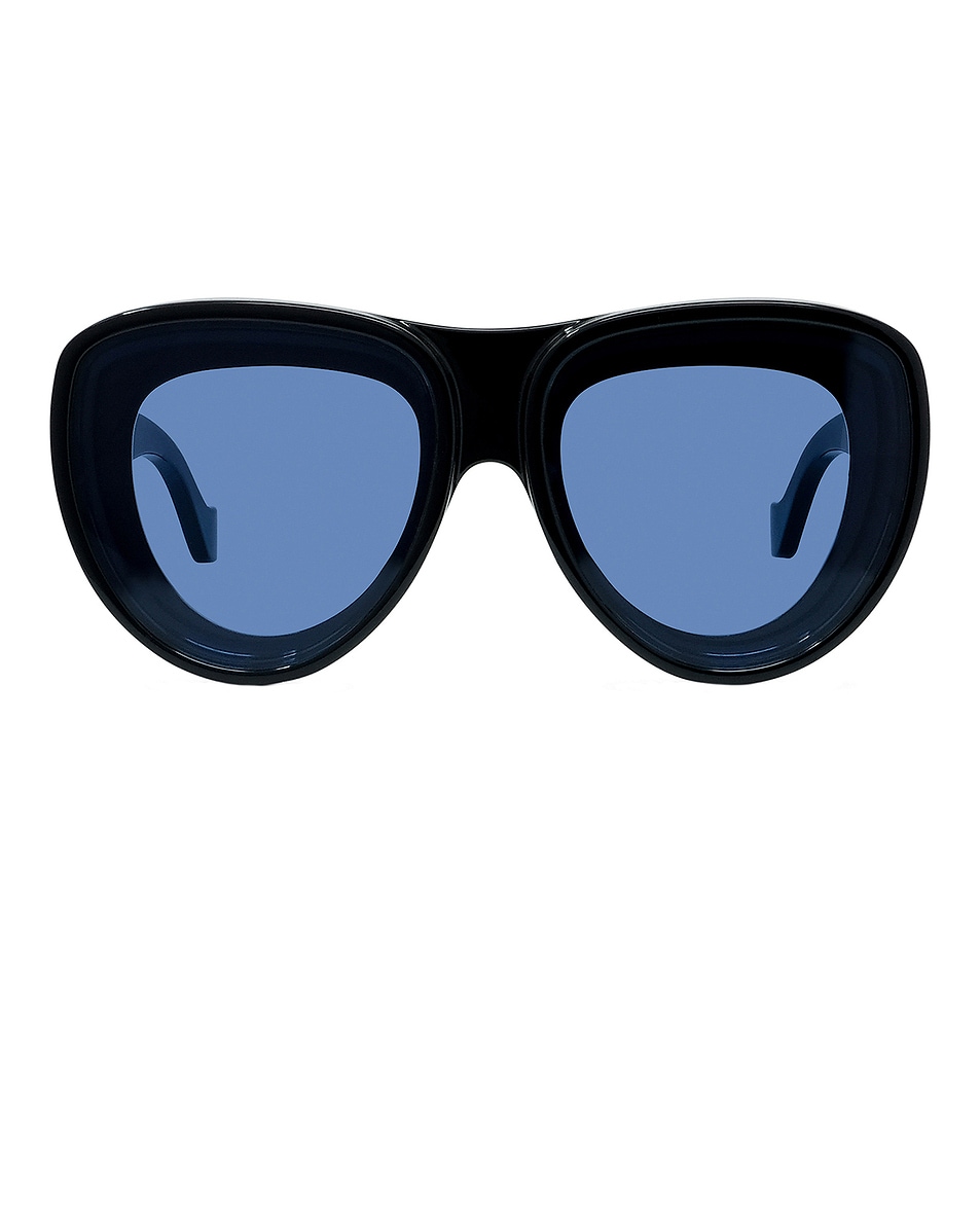 Image 1 of Loewe Oversized Sunglasses in Shiny Black & Blue