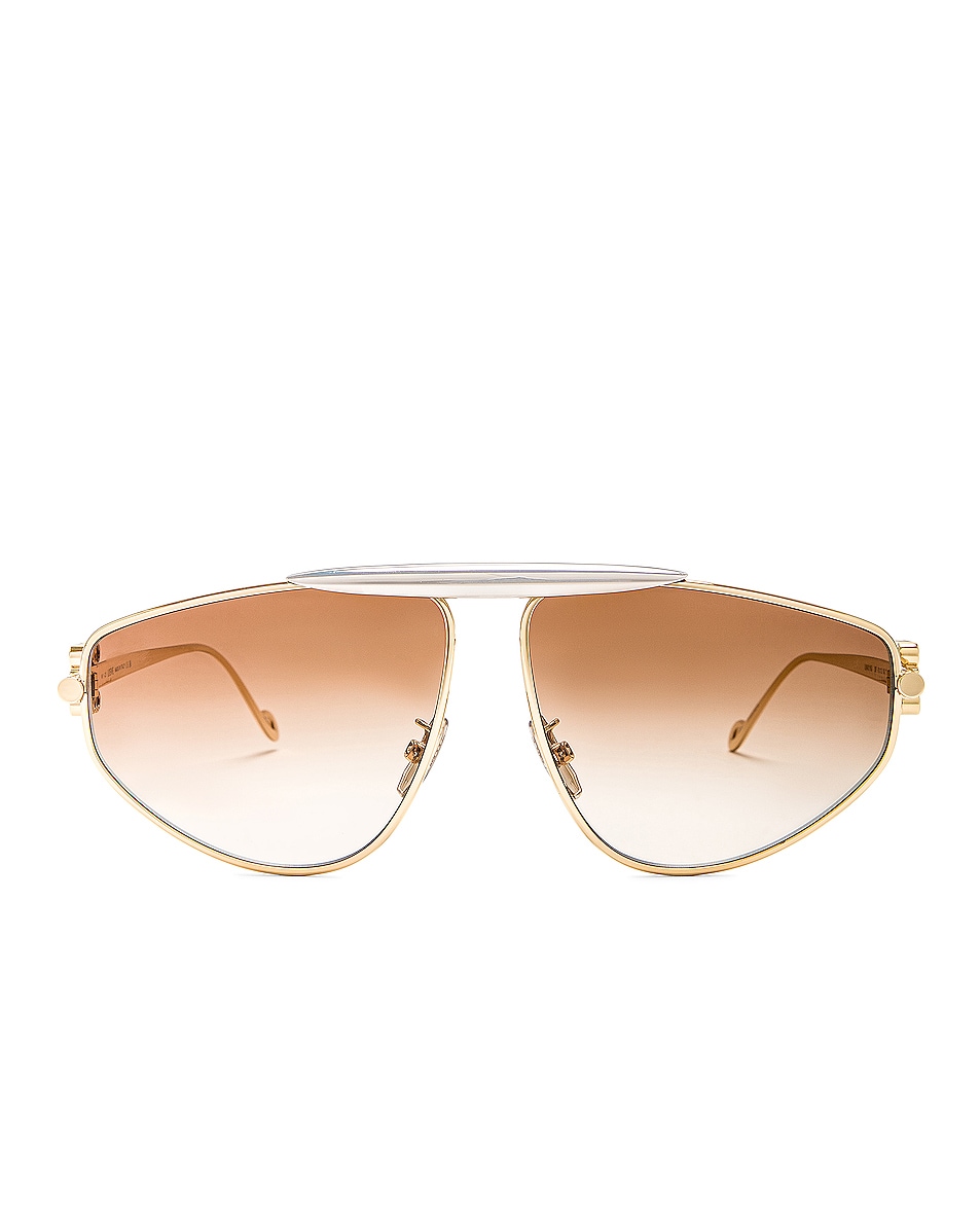 Image 1 of Loewe Metal Sunglasses in Shiny Endura Gold & Gradient Brown