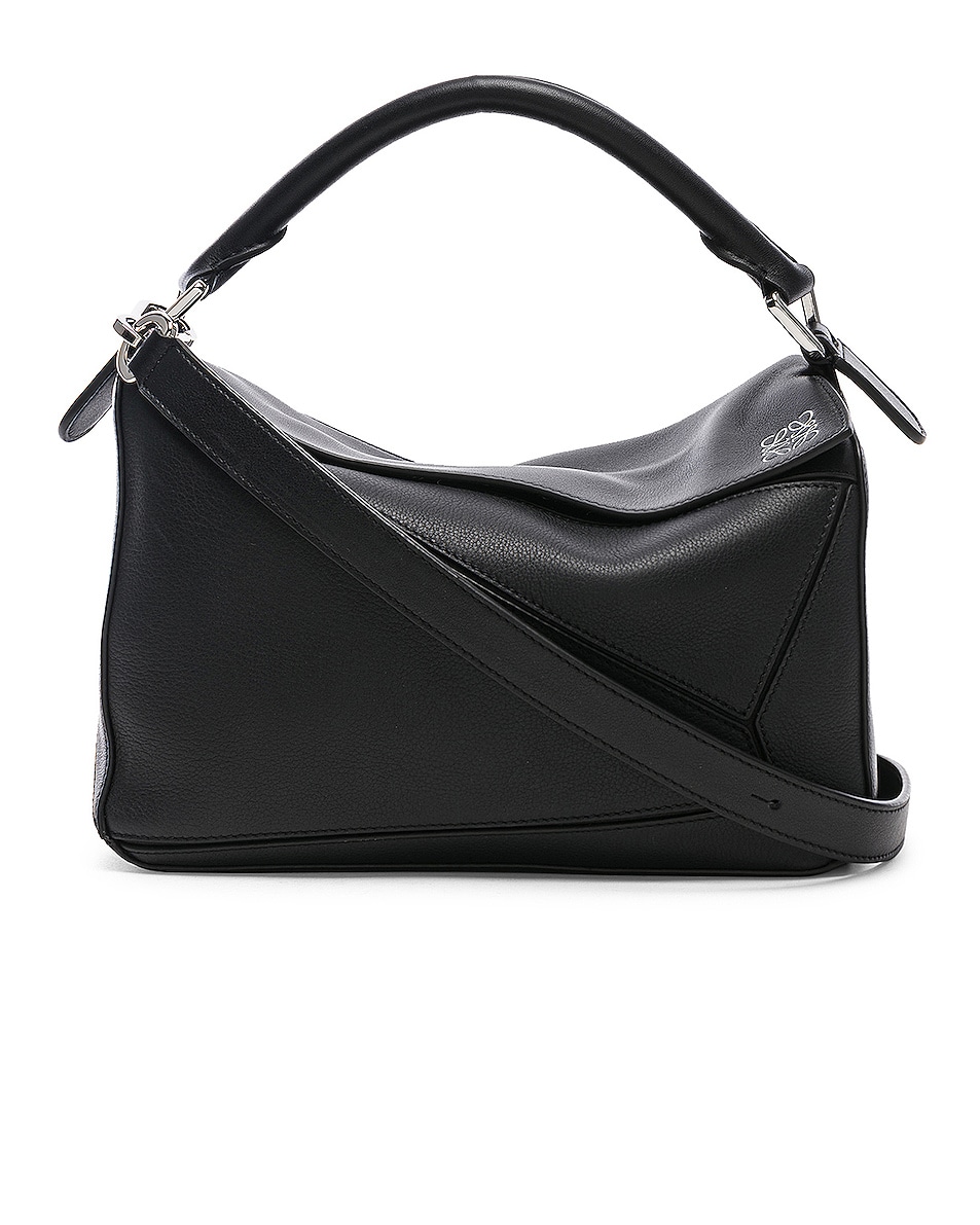 Click to view more detailed imagery on our partner's website Loewe Puzzle Small Bag In Black