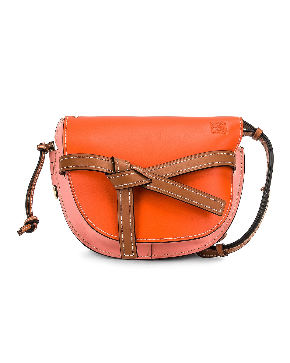 Image 1 of Loewe Gate Small Bag in Orange & Blossom