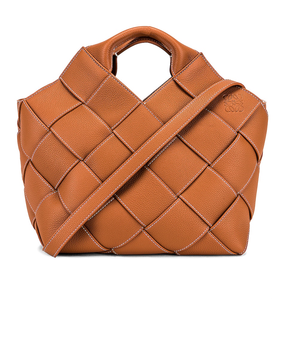 Image 1 of Loewe Woven Basket Bag in Tan