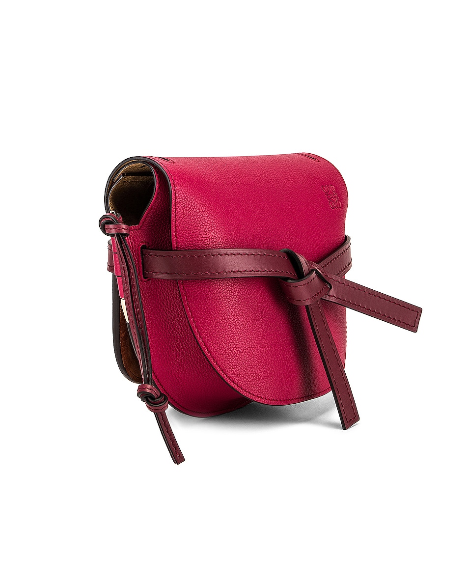 Loewe Gate Small Bag in Raspberry & Wine FWRD