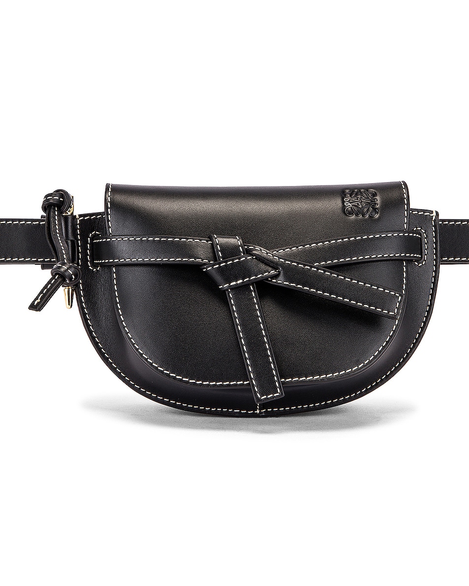 Image 1 of Loewe Mini Gate Bum Bag in Black