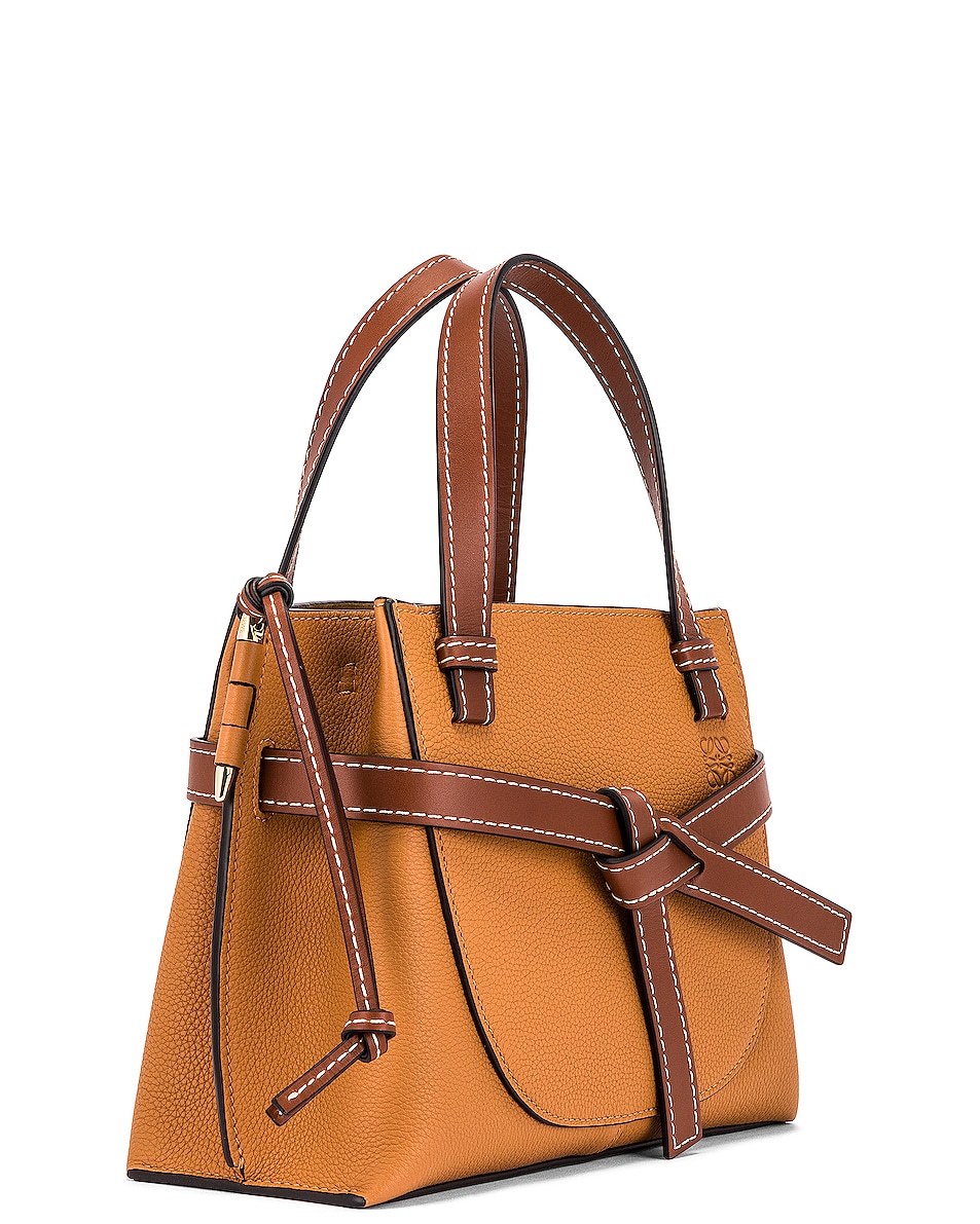 Loewe Gate Top Handle Mini Bag in Light Caramel FWRD