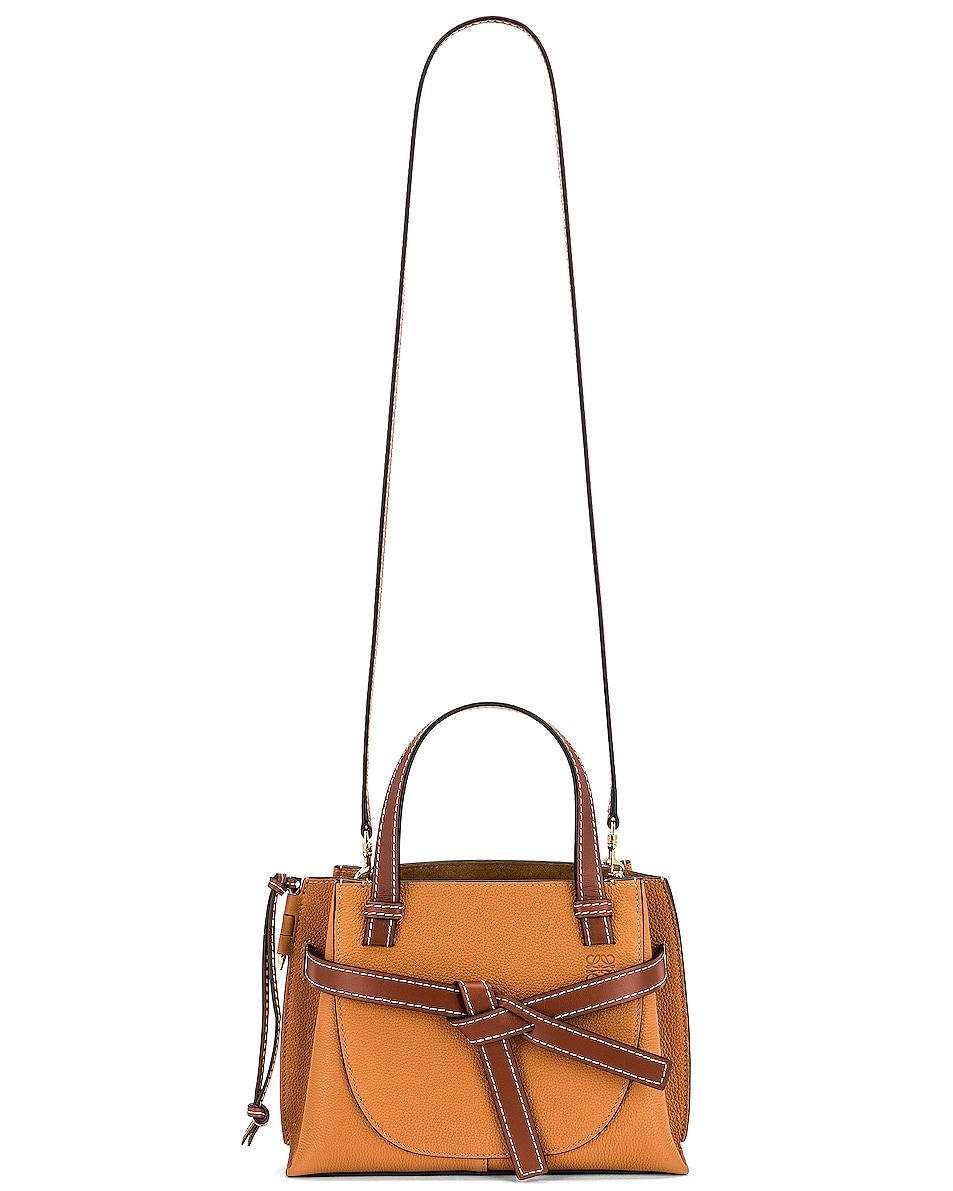 Loewe Gate Top Handle Mini Bag in Light Caramel FWRD