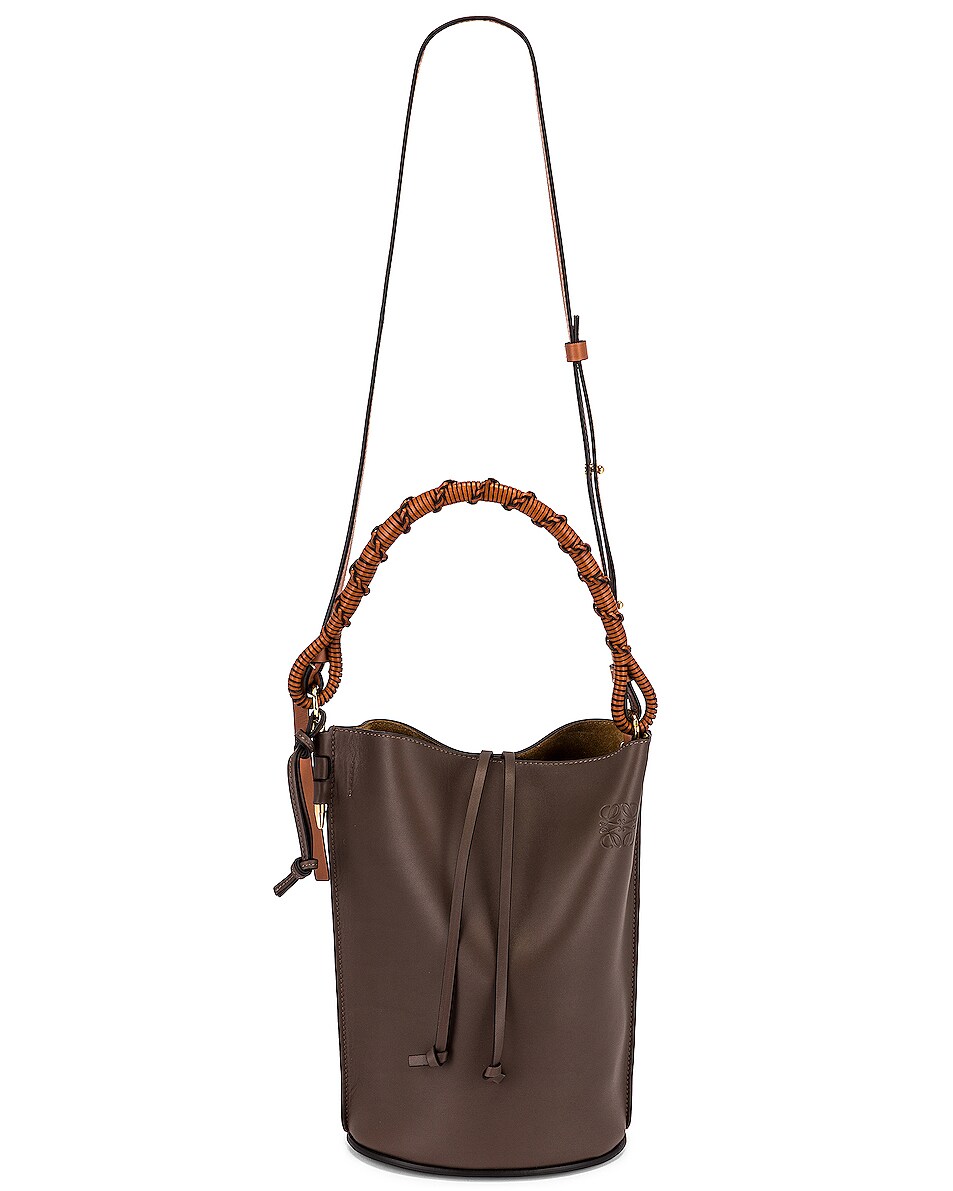 Loewe Gate Bucket Handle Bag in Dark Taupe FWRD