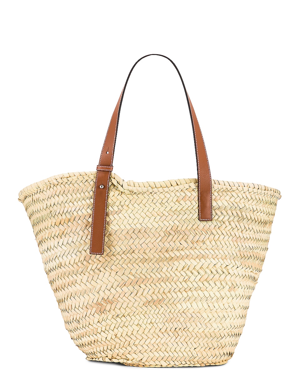 Loewe Large Basket Bag in Natural & Tan FWRD