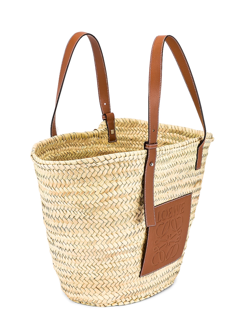 Loewe Large Basket Bag in Natural & Tan | FWRD