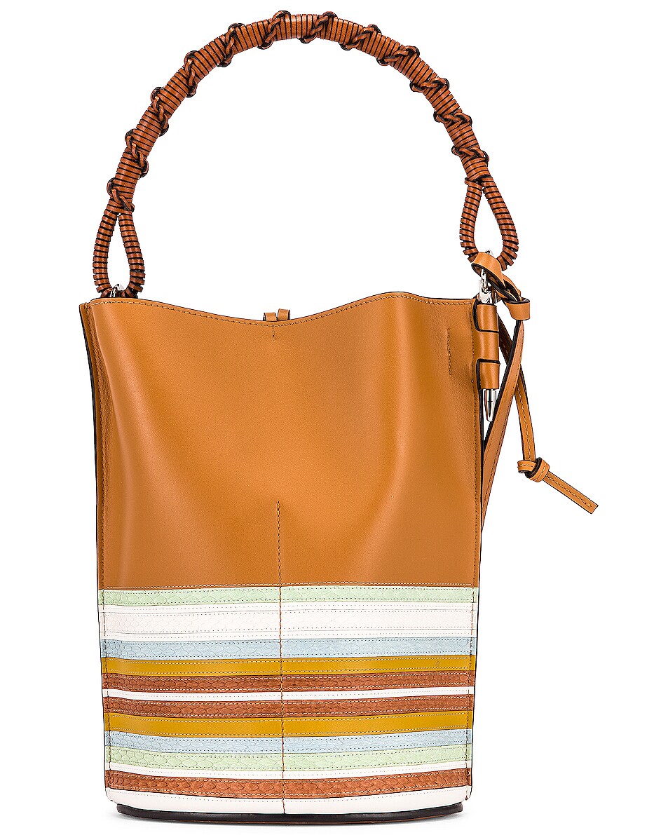 Loewe Gate Bucket Handle Marine Bag in Honey & Multicolor FWRD