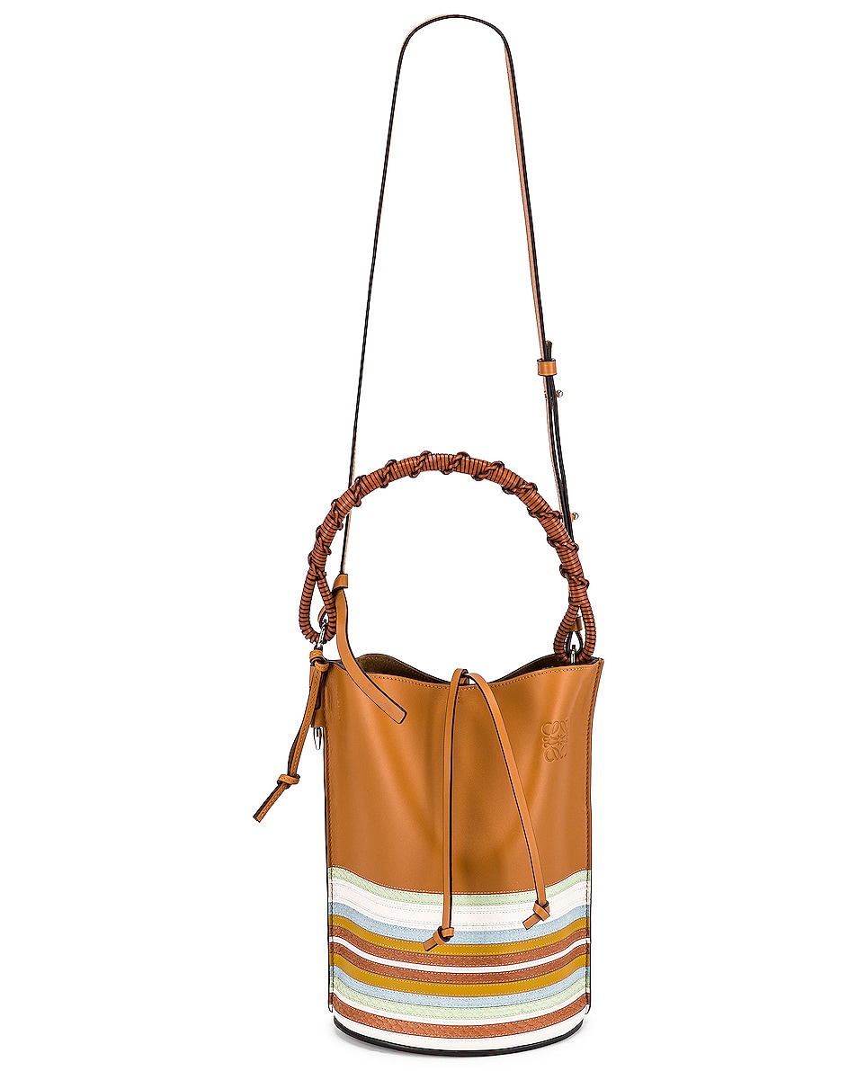 Loewe Gate Bucket Handle Marine Bag in Honey & Multicolor FWRD