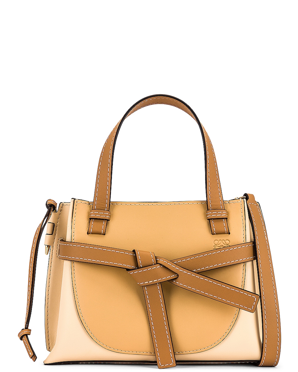 Image 1 of Loewe Gate Top Handle Mini Bag in Dune & Vanilla