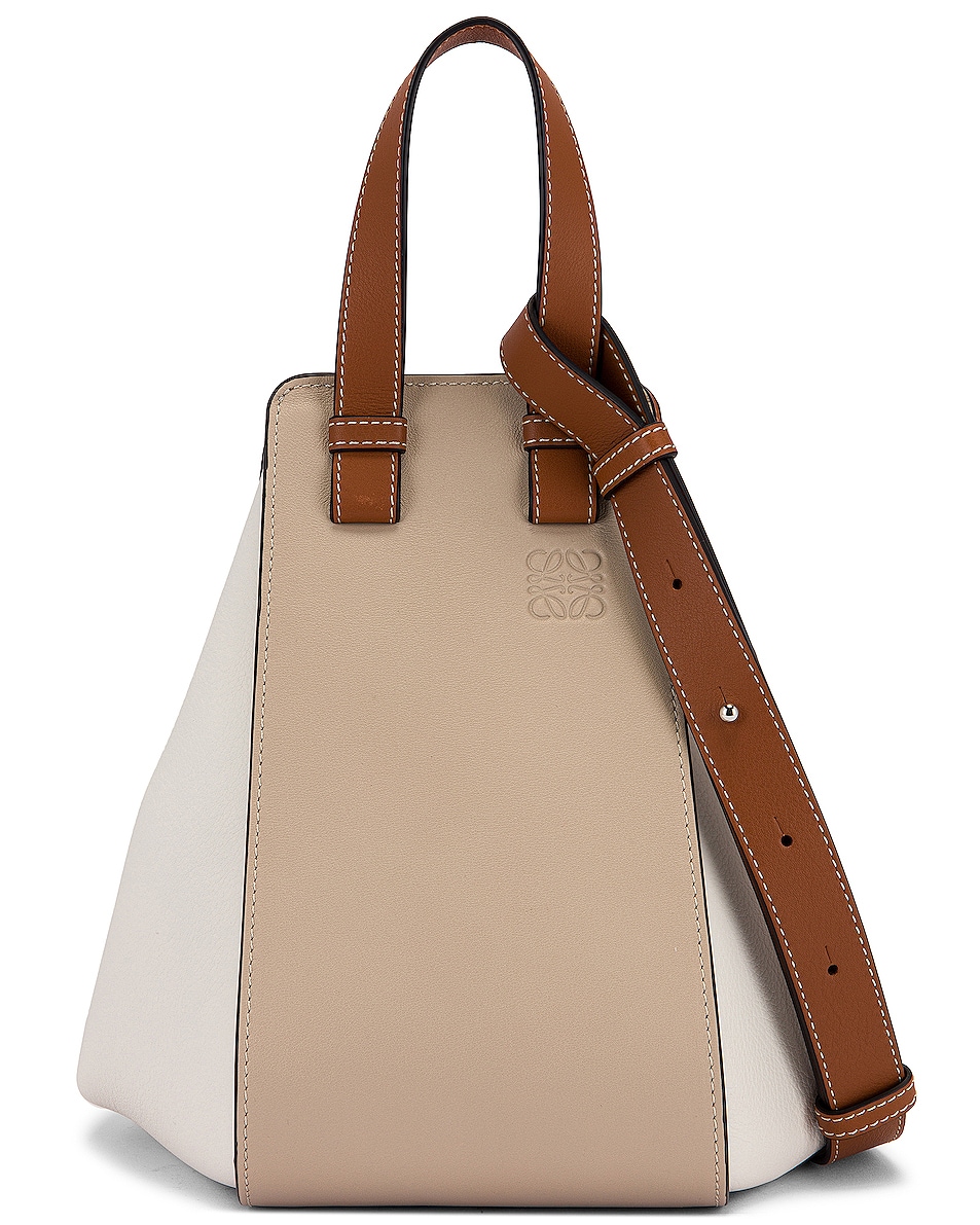 Image 1 of Loewe Hammock Small Bag in Light Oat & Soft White