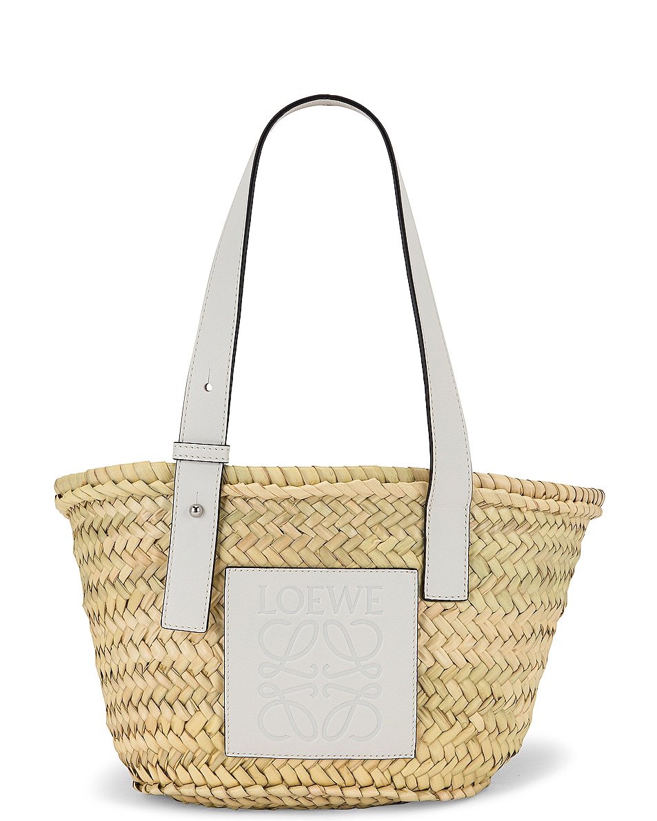 Loewe Basket Small Bag in Natural & White | FWRD