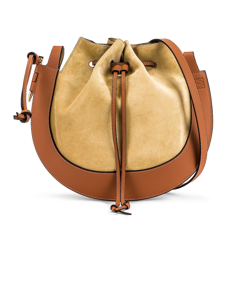 Image 1 of Loewe Horseshoe Bag in Gold & Tan