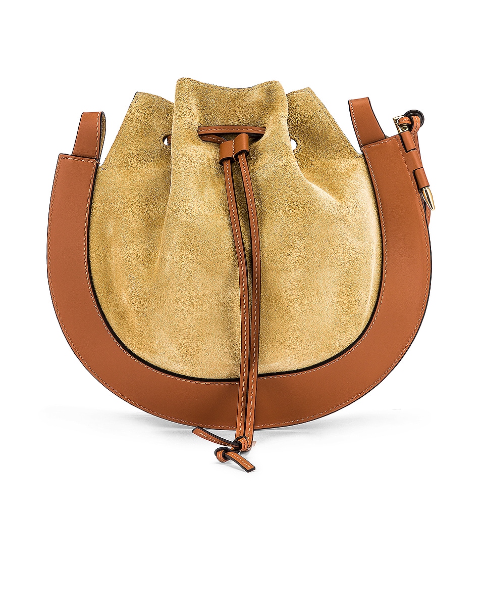 Loewe Horseshoe Bag in Gold & Tan FWRD