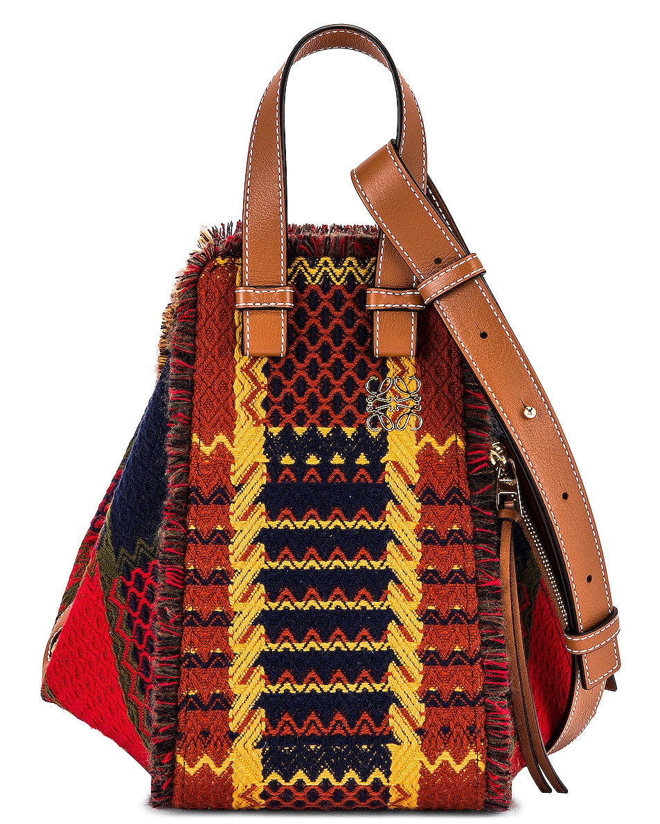 Image 1 of Loewe Hammock Tartan Small Bag in Red