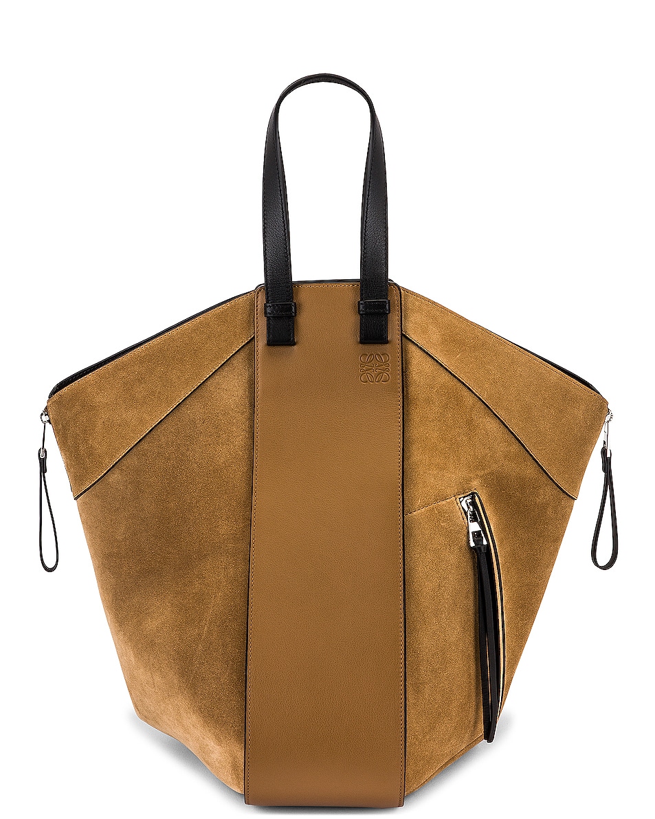 Image 1 of Loewe Hammock Tote Bag in Oak & Dark Gold