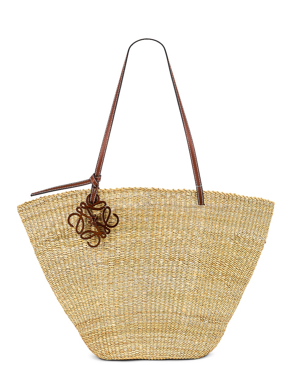 Loewe Shell Basket Bag in Natural & Pecan | FWRD