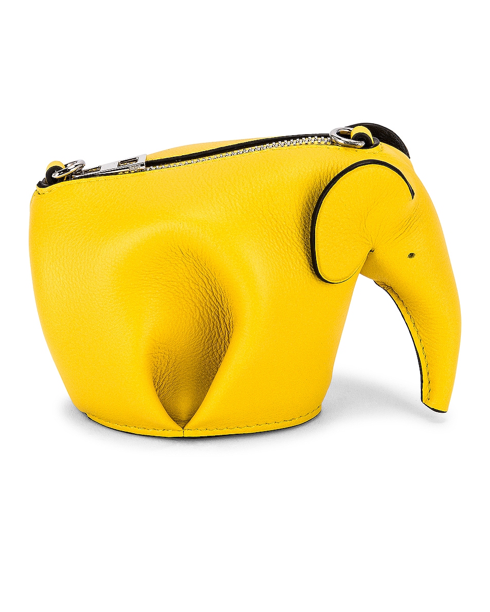 Image 1 of Loewe Elephant Pouch Bag in Yellow