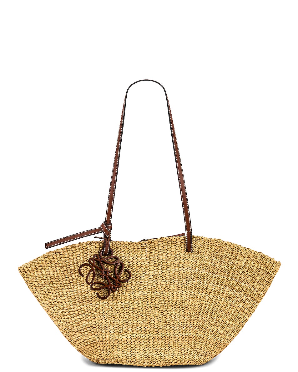 Image 1 of Loewe Shell Basket Small Bag in Natural & Pecan