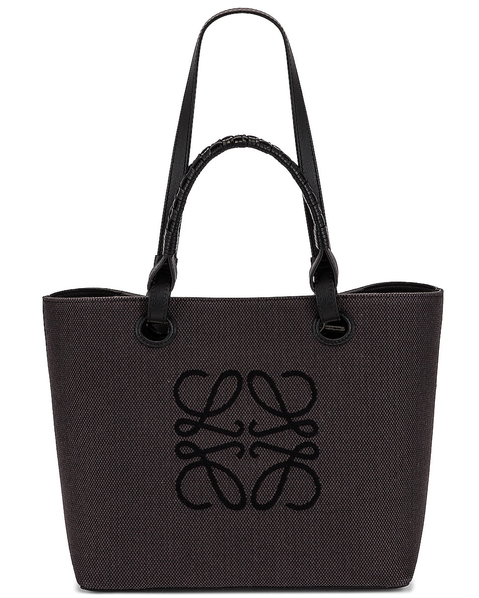 Image 1 of Loewe Anagram Tote Small Bag in Anthracite & Black