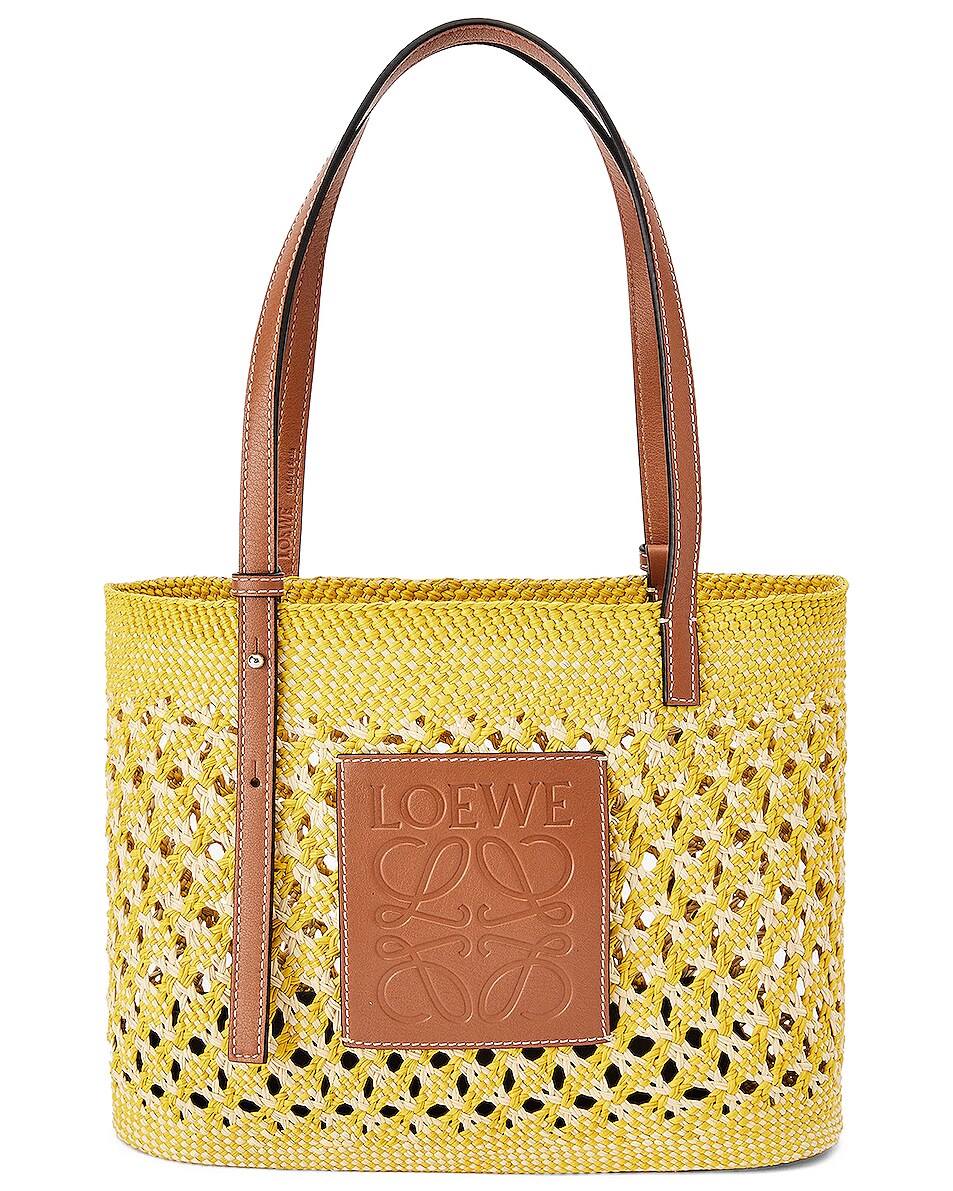 Image 1 of Loewe Paula's Ibiza Honeycomb Bag in Natural & Yellow