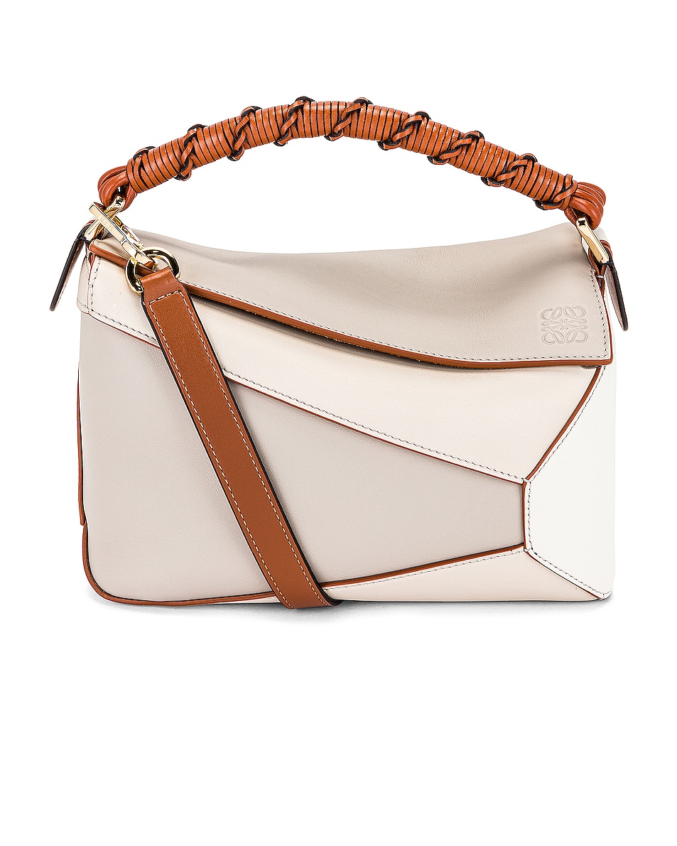 Image 1 of Loewe Paula's Ibiza Puzzle Edge Small Bag in Ghost & Soft White