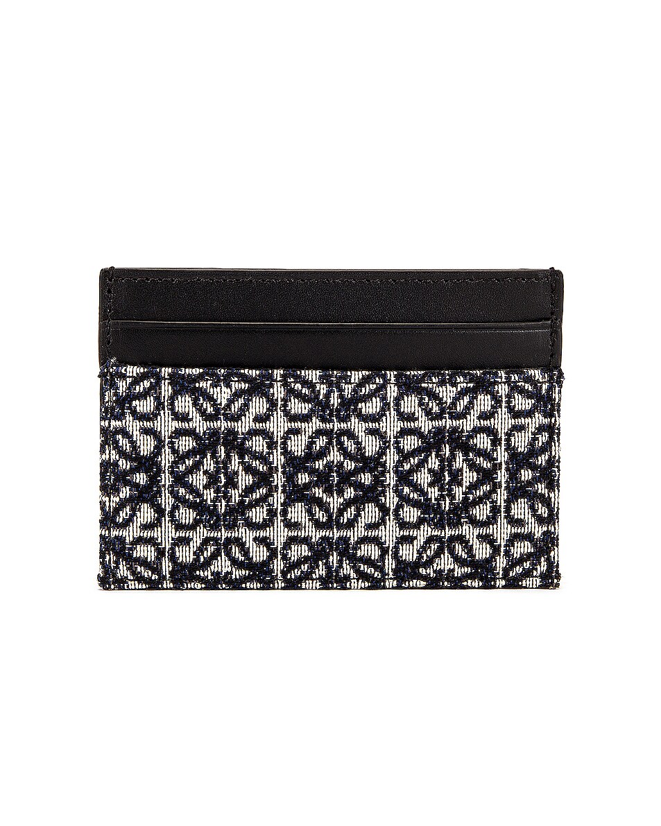 Image 1 of Loewe Jacquard Cardholder in Navy & Black